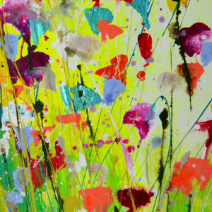 Blooming Happy - Original Abstract Large Art