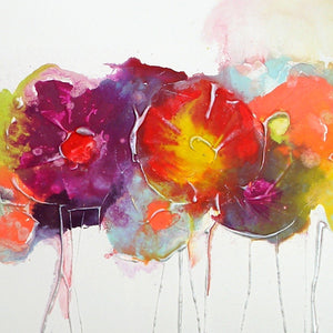 Bold Bright Blooms - Original Abstract Wall Art