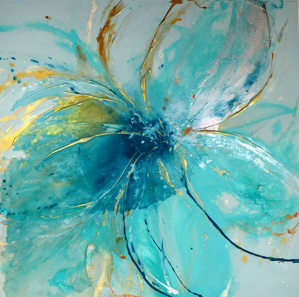 Teal Abstract Paintings