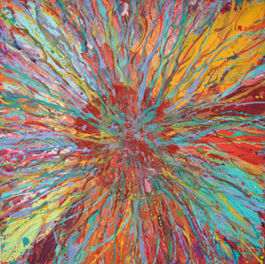 SALE: Blossom Blaze - Original Abstract Wall Art