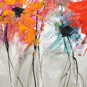 Beaming Blooms - Original Abstract Art