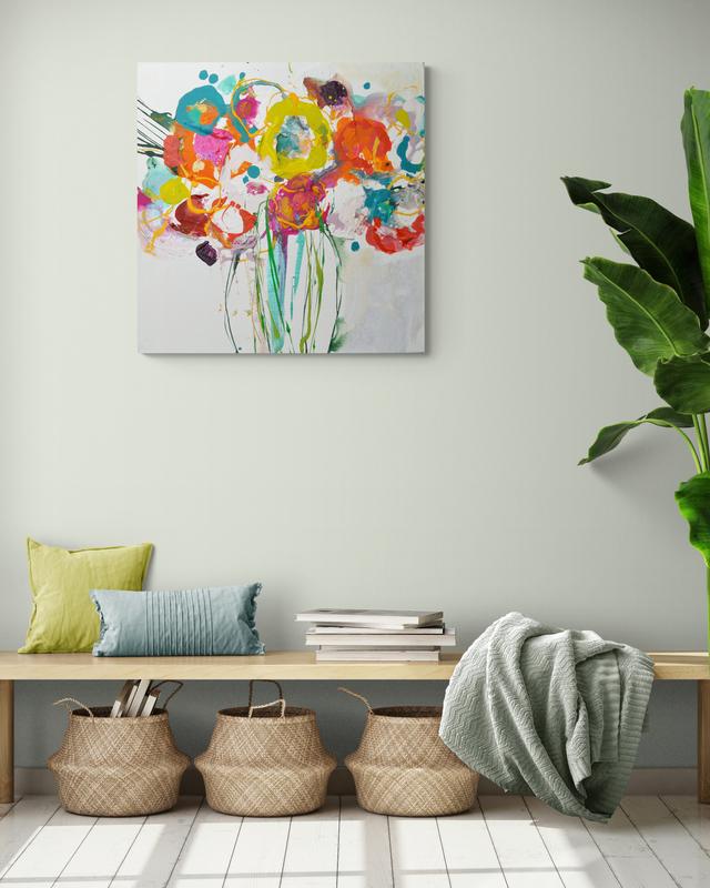 floral artworks on canvas