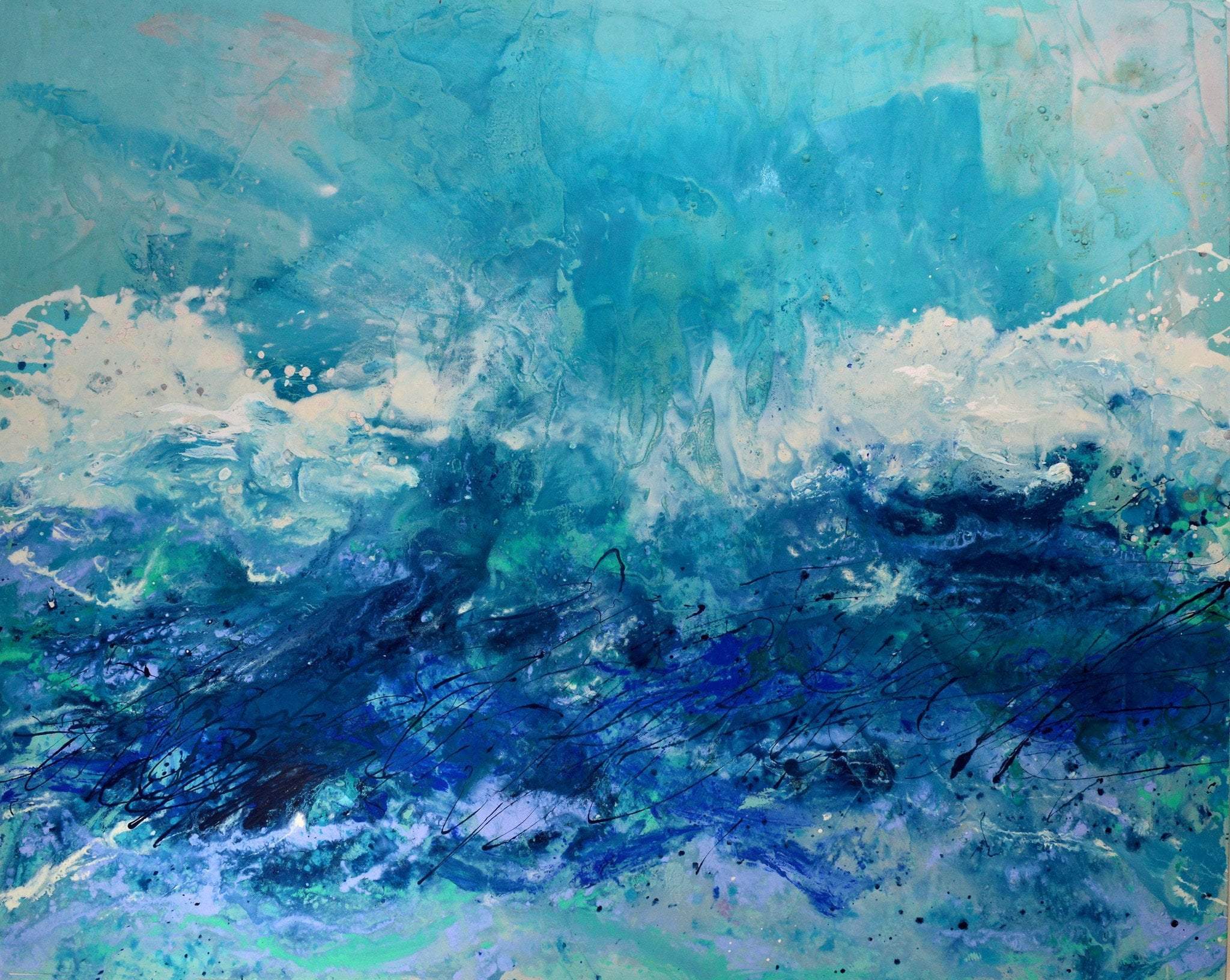 Abstract Waves Painting