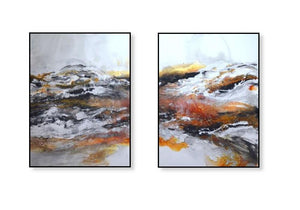 Copper Earth - Diptych set - Canvas Prints