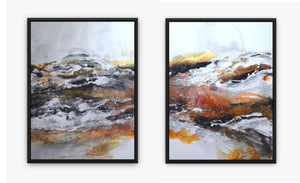 Copper Earth - Diptych set - Canvas Prints
