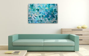 Ocean Mosaic - Original Abstract Wall Art By Caroline Ashwood