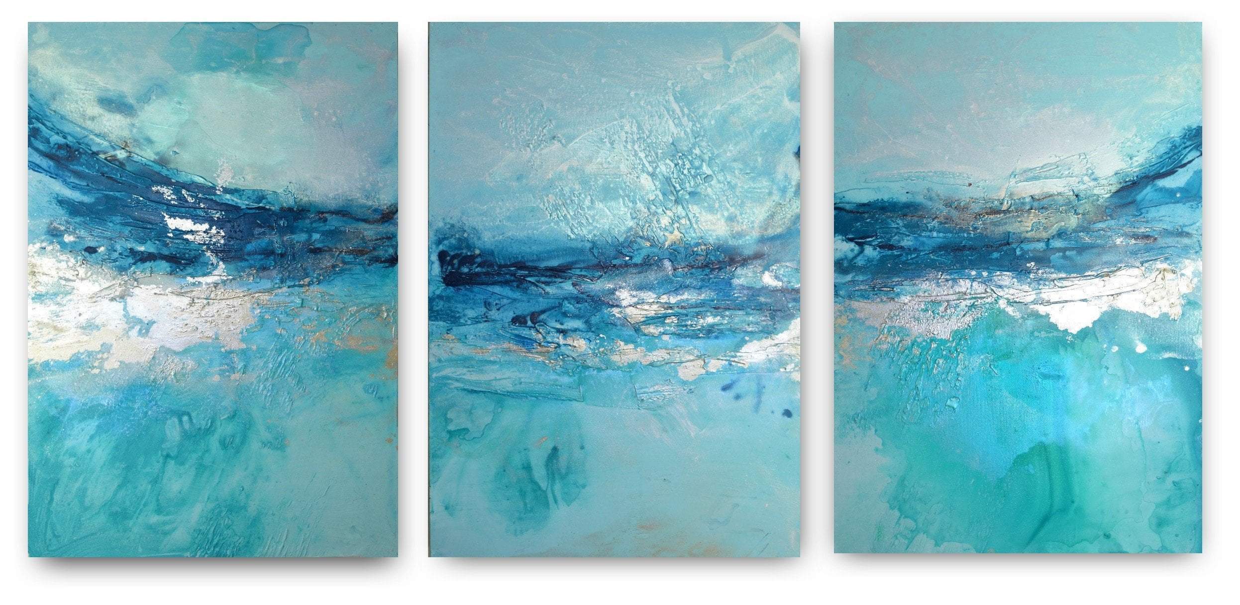 Sea Sparkle - Limited Edition Triptych Canvas Set - Caroline Ashwood